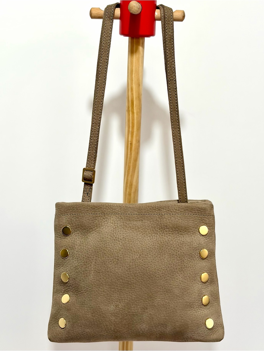 Hammitt Duke Triple Compartment Crossbody Bag In Grey NaturalNubuck/Brushed Gold